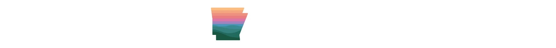 Horizontal rainbow OZ Trails tag element