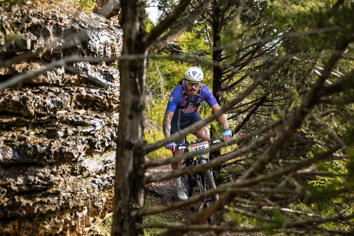 Mountain bike racing on Northwest Arkansas singletrack